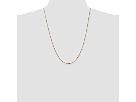 14k Yellow Gold 1.3mm Box Chain 24"