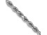 14k White Gold 2.25mm Diamond-cut Rope with Lobster Clasp Chain. Available in sizes 7 or 8 inches.