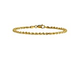 14k Yellow Gold 2.75mm Diamond-cut Rope with Lobster Clasp Chain. Available in sizes 7 or 8 inches