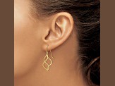 14k Yellow Gold Polished Short Twisted Dangle Earrings