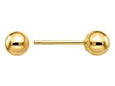 14k Yellow Gold Polished 4mm Ball Post Earrings