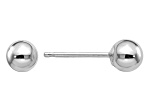 14k White Gold Polished 4mm Ball Post Earrings