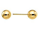 14k Yellow Gold Polished 5mm Ball Post Earrings