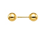 14k Yellow Gold Polished 6mm Ball Post Earrings