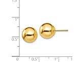 14k Yellow Gold Polished 10mm Ball Post Earrings