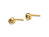 14k Yellow Gold Polished Knot Post Earrings