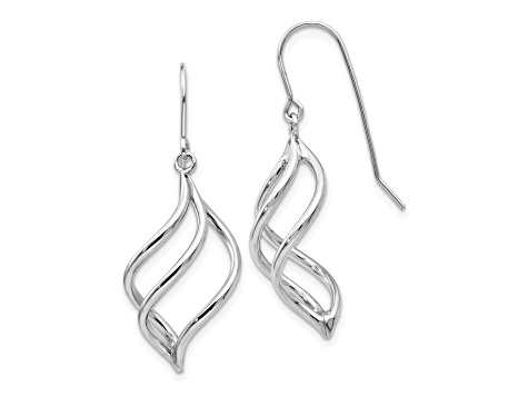 14k Swirl Dangle Earrings
