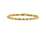 14k Yellow Gold 4.5mm Diamond-cut Rope with Lobster Clasp Chain. Available sizes 7, 8, or 9 inches