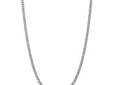 14k White Gold 4.3mm Semi-Solid Curb Link Chain. Available in sizes 7 or 8 inches.