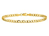 14K Yellow Gold 3.35MM Semi-Solid Curb Link Chain