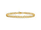 14K Yellow Gold 4.3MM Semi-Solid Curb Link Chain