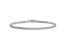 14k White Gold 2.5mm Semi-Solid Curb Link Chain 7 inches