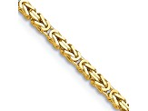 14k Yellow Gold 2mm Byzantine Chain 7 inches