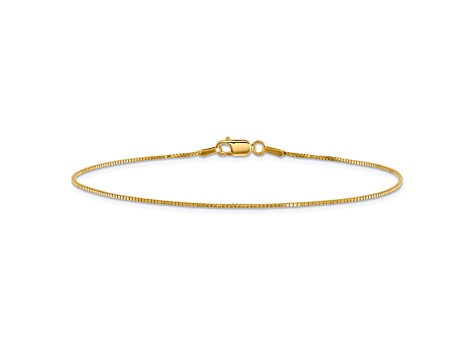 14k Yellow Gold .95mm Box Chain. Available in sizes 7 or 8 inches