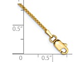 14k Yellow Gold 1.0mm Box Chain. Available in sizes 7 or 8 inches