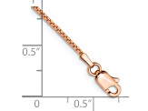 14k Rose Gold 1.0mm Box Chain. Available in sizes 7 or 8 inches