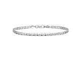 14k White Gold 3mm Concave Mariner Chain