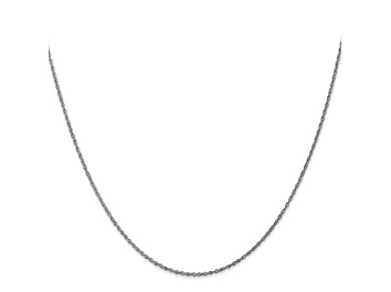 Picture of 14k White Gold 0.8mm Polished Light Baby Rope Chain 24"