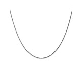 14k White Gold 0.8mm Polished Light Baby Rope Chain 24"