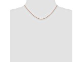 14k Rose Gold 0.8mm Light-Baby Rope Chain 16"