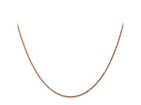 14k Rose Gold 0.8mm Light-Baby Rope Chain 18"