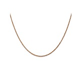 14k Rose Gold 0.8mm Light-Baby Rope Chain 18"