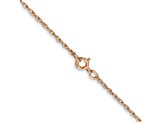 14k Rose Gold 0.8mm Light-Baby Rope Chain 20"