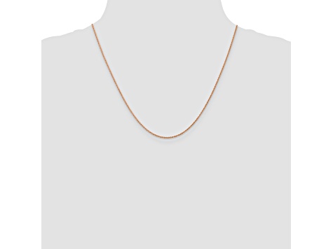 14k Rose Gold 0.8mm Light-Baby Rope Chain 20"