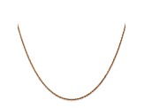 14k Rose Gold 0.8mm Light-Baby Rope Chain 24"
