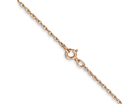 14k Rose Gold 0.8mm Light-Baby Rope Chain 24"