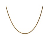 14k Yellow Gold 1.65mm Solid Polished Wheat Chain 18"