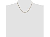 14k Yellow Gold 1.65mm Solid Polished Wheat Chain 18"