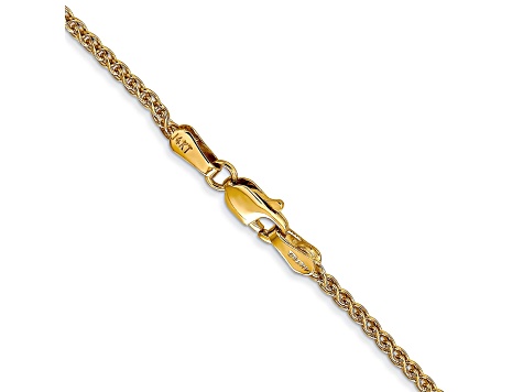 14k Yellow Gold 1.65mm Solid Polished Wheat Chain 20"