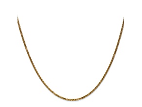14k Yellow Gold 1.65mm Solid Polished Wheat Chain 24"