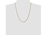 14k Yellow Gold 1.65mm Solid Polished Wheat Chain 24"