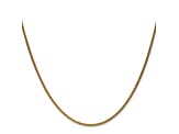14k Yellow Gold 1.65mm Solid Polished Wheat Chain 30"