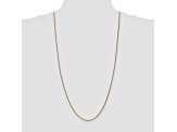 14k Yellow Gold 1.65mm Solid Polished Wheat Chain 30"