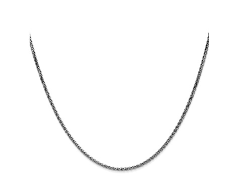 14k White Gold 1.65mm Solid Polished Wheat Chain 18"