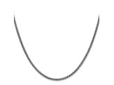 14k White Gold 2mm Solid Polished Wheat Chain 18"