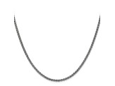 14k White Gold 2mm Solid Polished Wheat Chain 20"