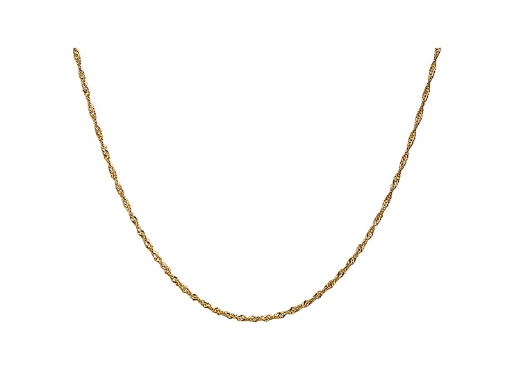 14k Yellow Gold 1.4mm Polished Singapore Chain 20"