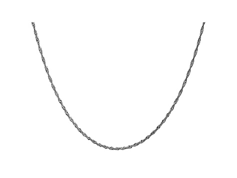 14k White Gold 1.4mm Singapore Chain 16"