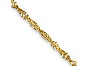 14k Yellow Gold 1.4mm Polished Singapore Chain 14"