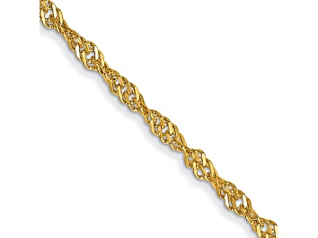 Picture of 14k Yellow Gold 1.4mm Polished Singapore Chain 14"