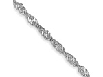14k White Gold 1.4mm Polished Singapore Chain 22"