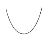 14k White Gold 1.4mm Solid Diamond Cut Wheat Chain 18"