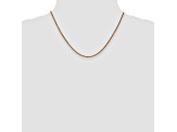 14k Rose Gold 1.40mm Wheat Chain 18"