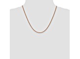 14k Rose Gold 1.40mm Wheat Chain 20"