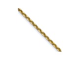 14k Yellow Gold 0.95mm Diamond Cut Cable Chain 16 Inches
