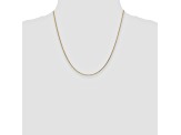 14k Yellow Gold 0.95mm Diamond Cut Cable Chain 20 Inches